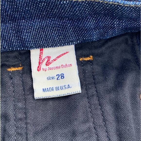 New Citizens of Humanity Blue Dark Wash Faded Distressed Denim Mini Skirt  Sz 28 - Picture 10 of 12